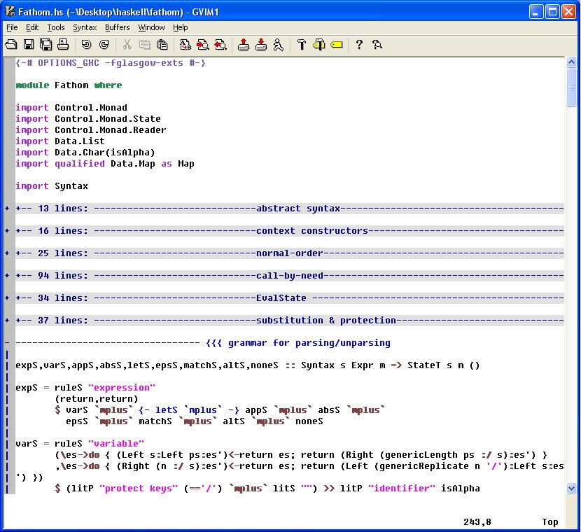 [syntax highlighting and folding]